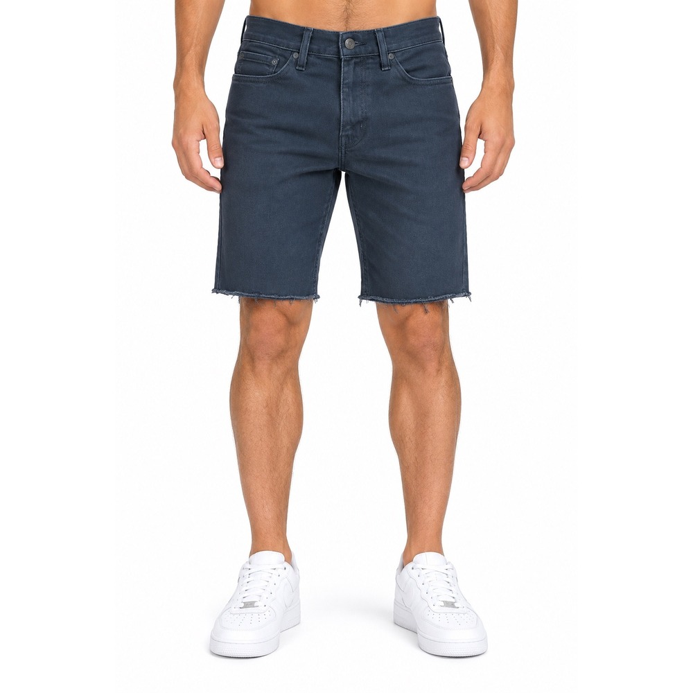 Levis 511 Slim Fit Cut Off Denim Shorts Mens 30 Black Raw Hem Casual